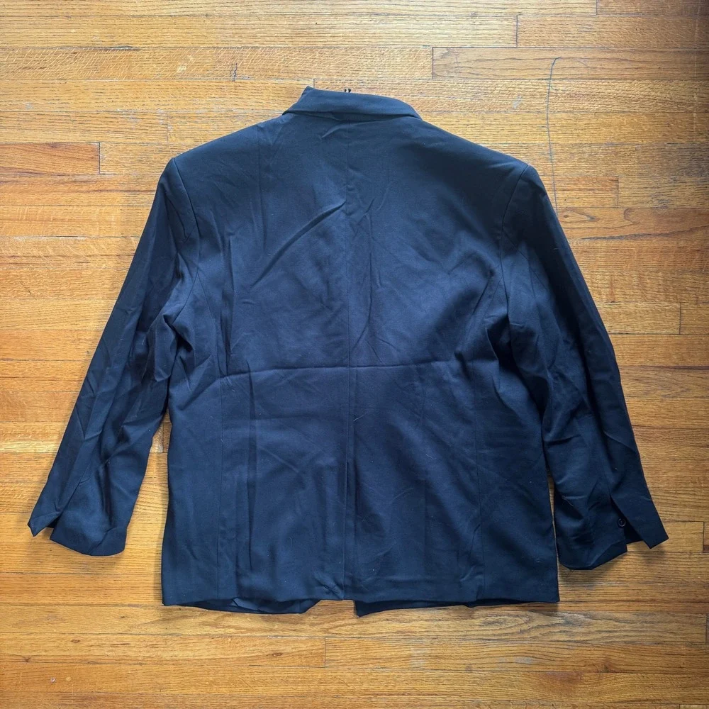 New NovaMen Mens Black Single Button Blazer Jacket Size Large‎ NWT Oversized